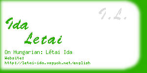 ida letai business card